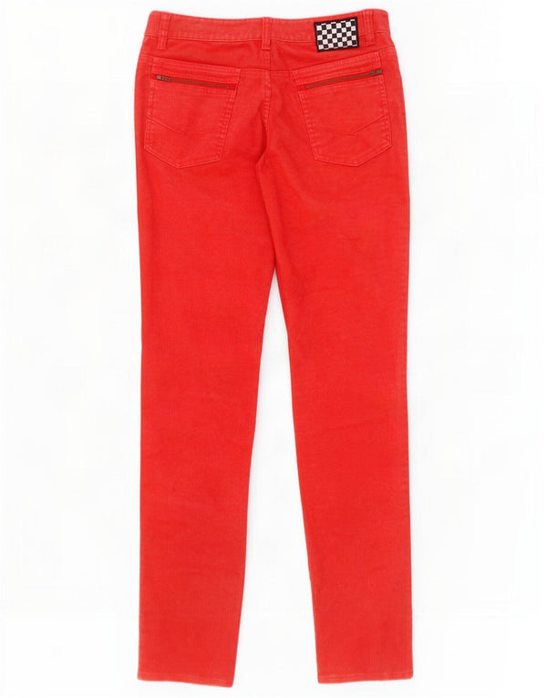 Pantaloni skinny da donna in velluto a coste Vans US 7 Medium W32 L33 Poliestere rosso