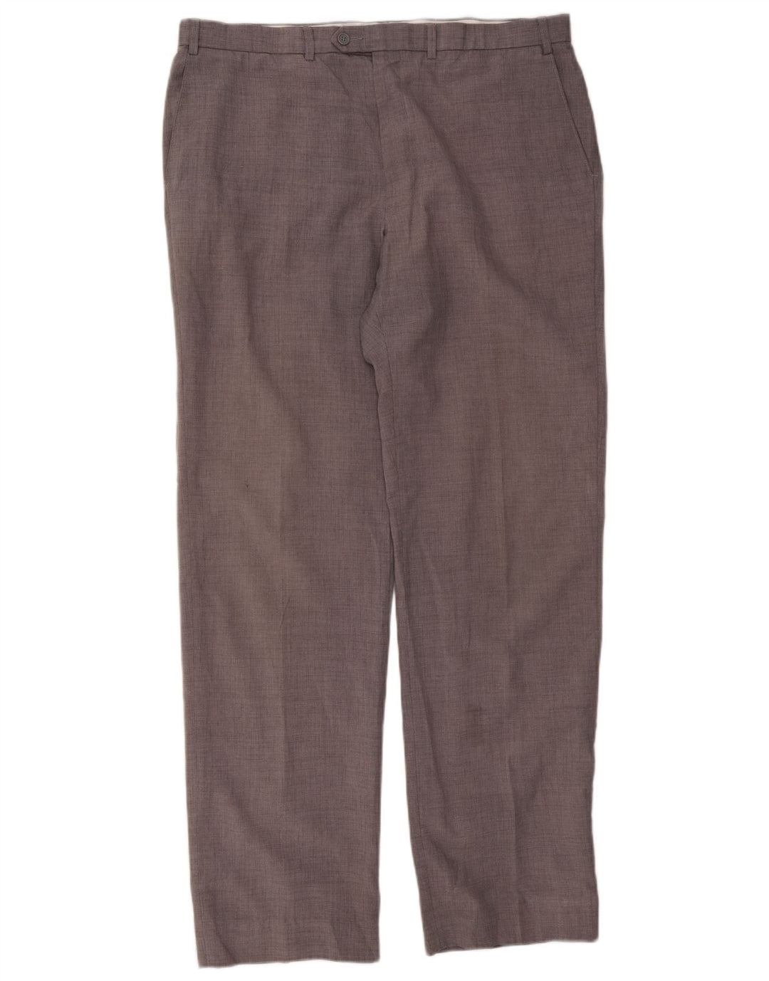 Marks & Spencer Mens Straight Suit Trousers W40 L35 Grey Polyester