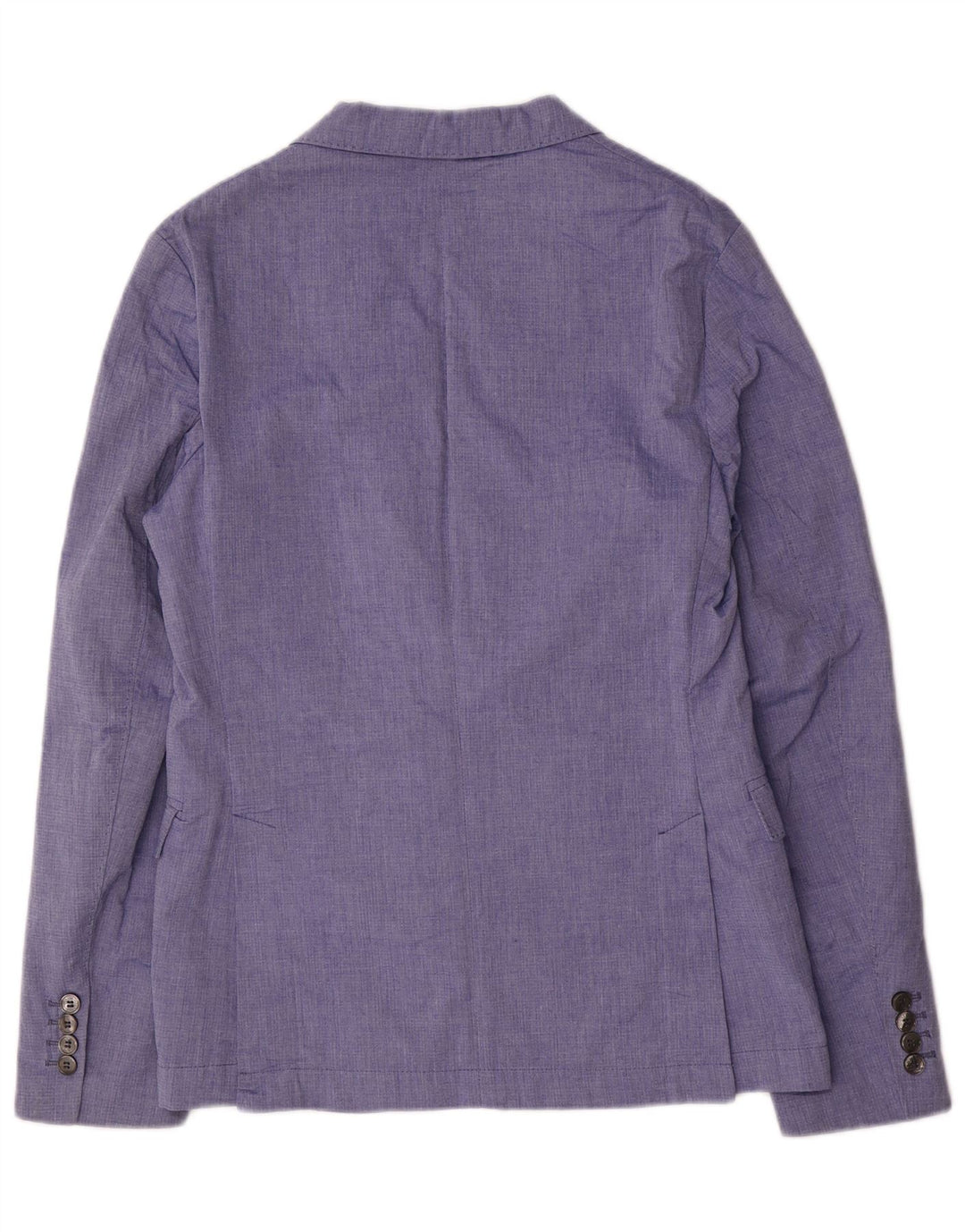 Jaqueta blazer masculina Zara com 2 botões EU 48 poliéster azul médio