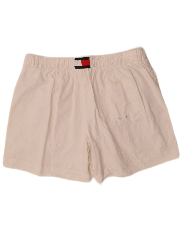 Tommy Hilfiger Mens Regular Fit Swimming Shorts XL White Polyamide
