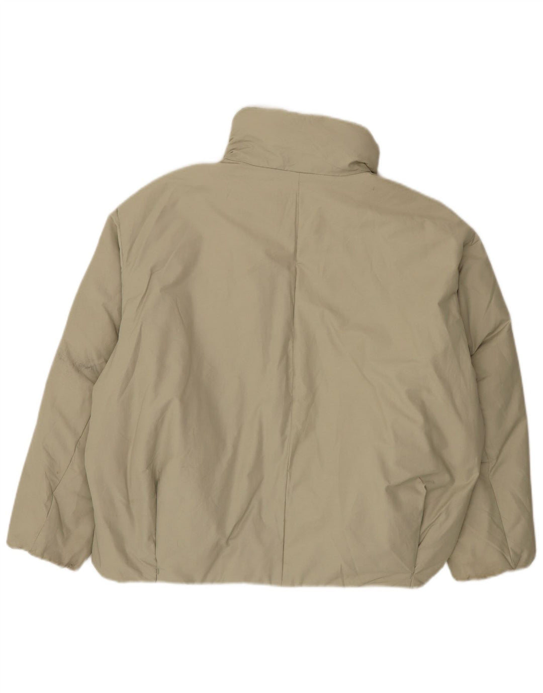 Zara Womens Oversized Padded Jacket UK 10 Small Grey Cotton