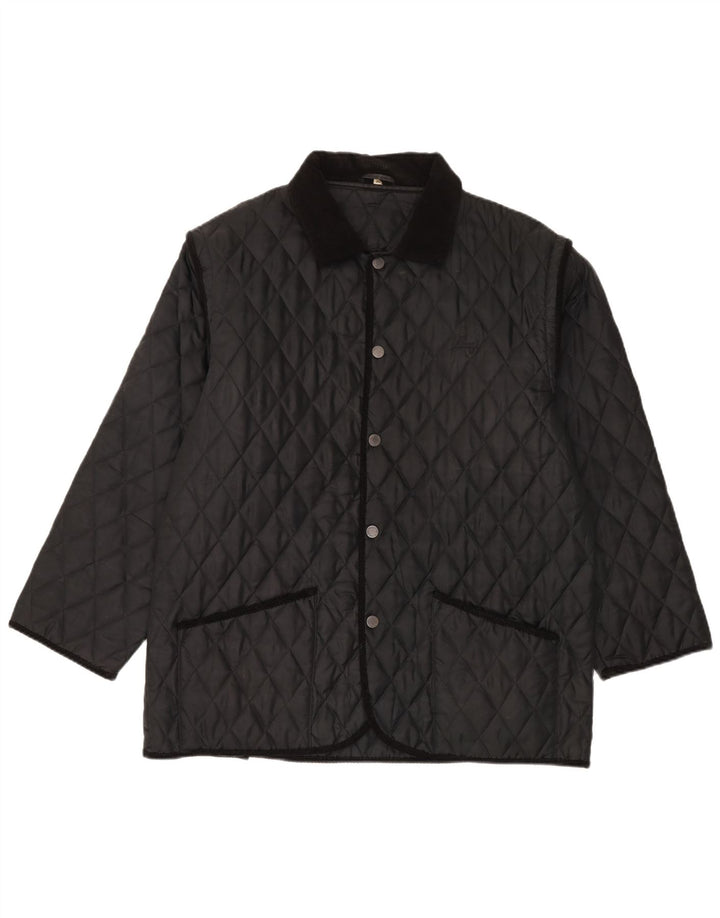 Brugi Mens Quilted Jacket UK 38 Medium Black Polyamide