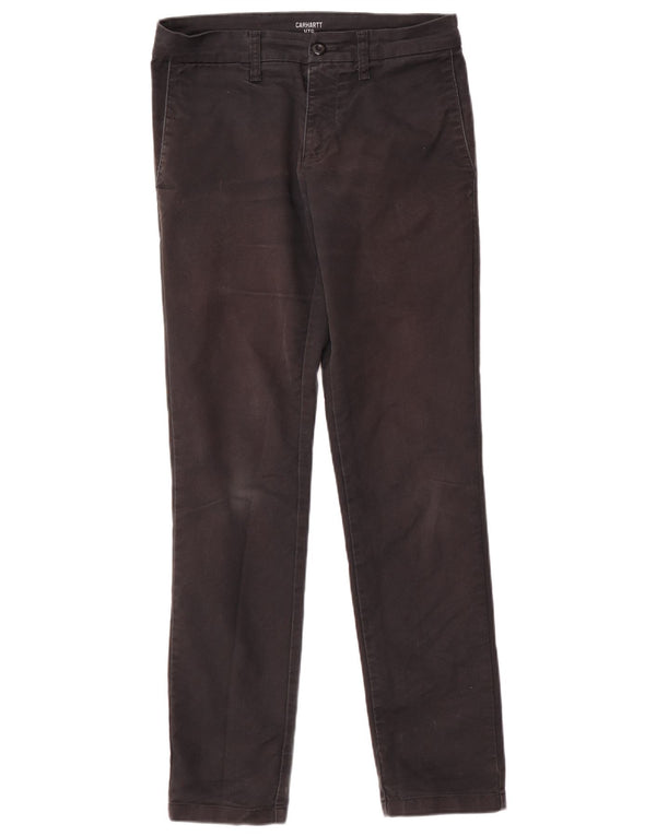 Carhartt Mens Wip Slim Chino Trousers W30 L32 Black Cotton