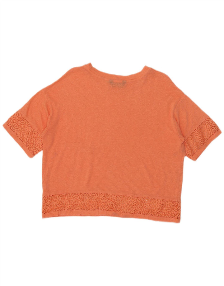Marks & Spencer Womens Crop Oversized T-Shirt Top UK 10 Small  Orange