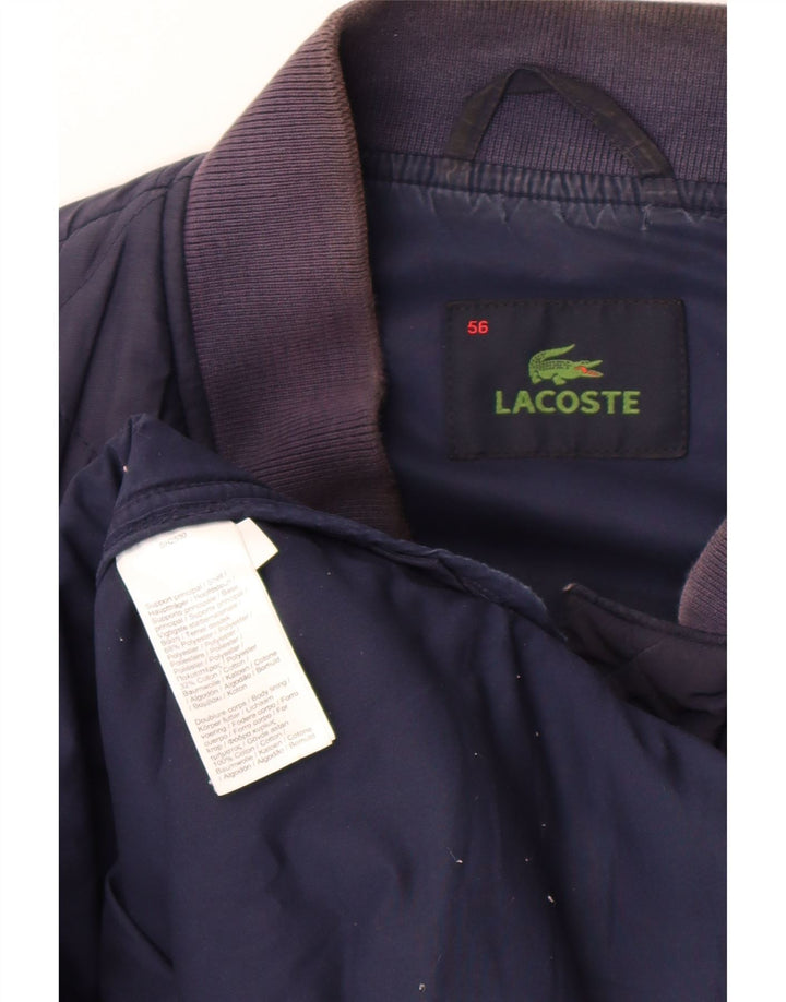 Męska pikowana kurtka Lacoste IT 56 3XL granatowa, poliestrowa
