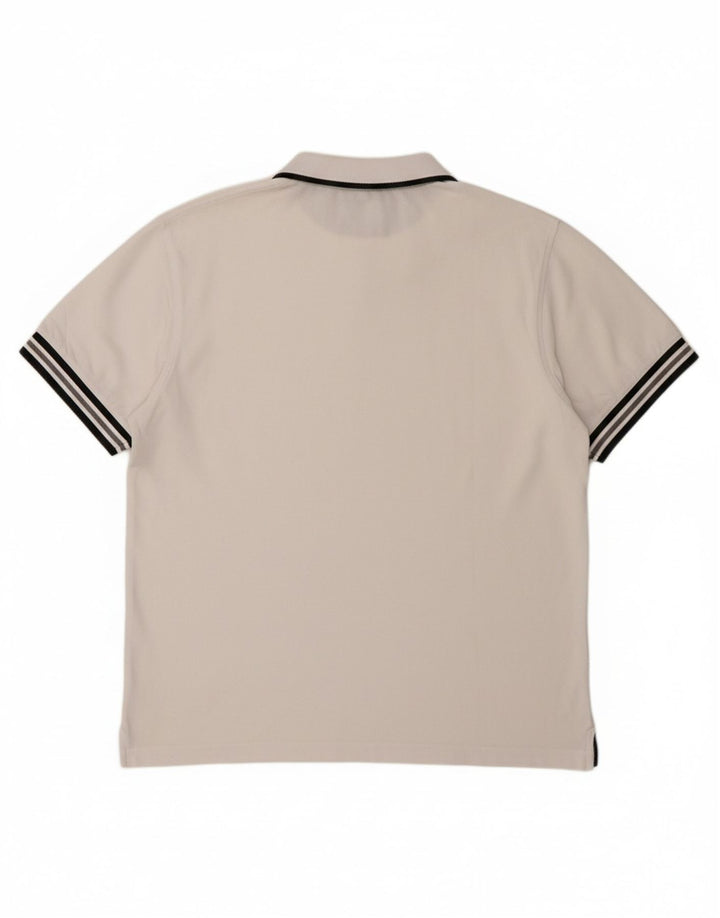 SUN68 Mens Polo Shirt 2XL White Cotton