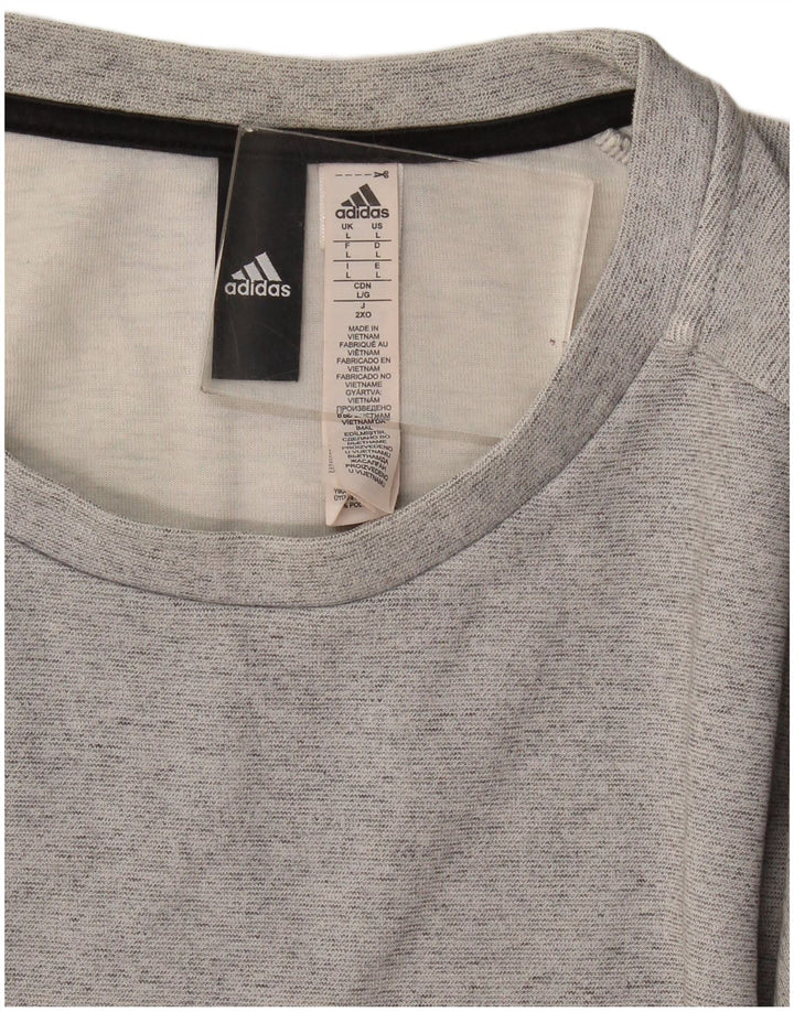 Adidas Mens Sweatshirt Jumper Large Grey Cotton