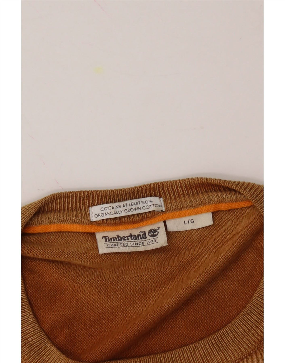 TIMBERLAND Mens Crew Neck Jumper Sweater Large Brown Cotton Vintage Timberland and Second-Hand Timberland from Messina Hembry 