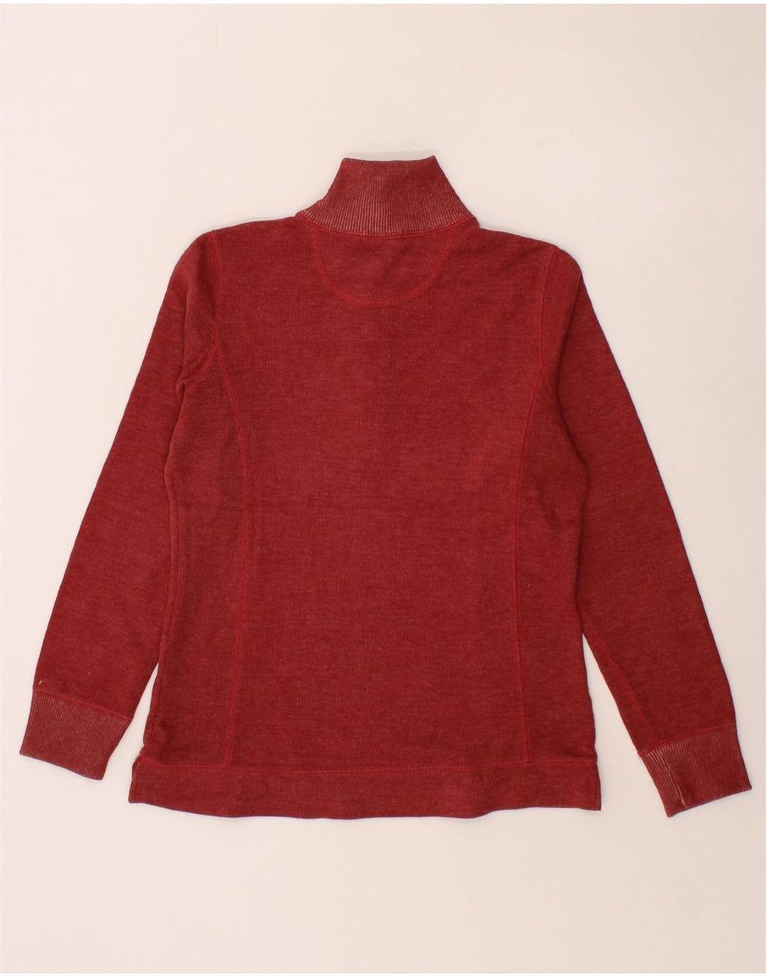 EDDIE BAUER Womens Oversized Zip Neck Sweatshirt Jumper UK 10 Small Red Vintage Eddie Bauer and Second-Hand Eddie Bauer from Messina Hembry 