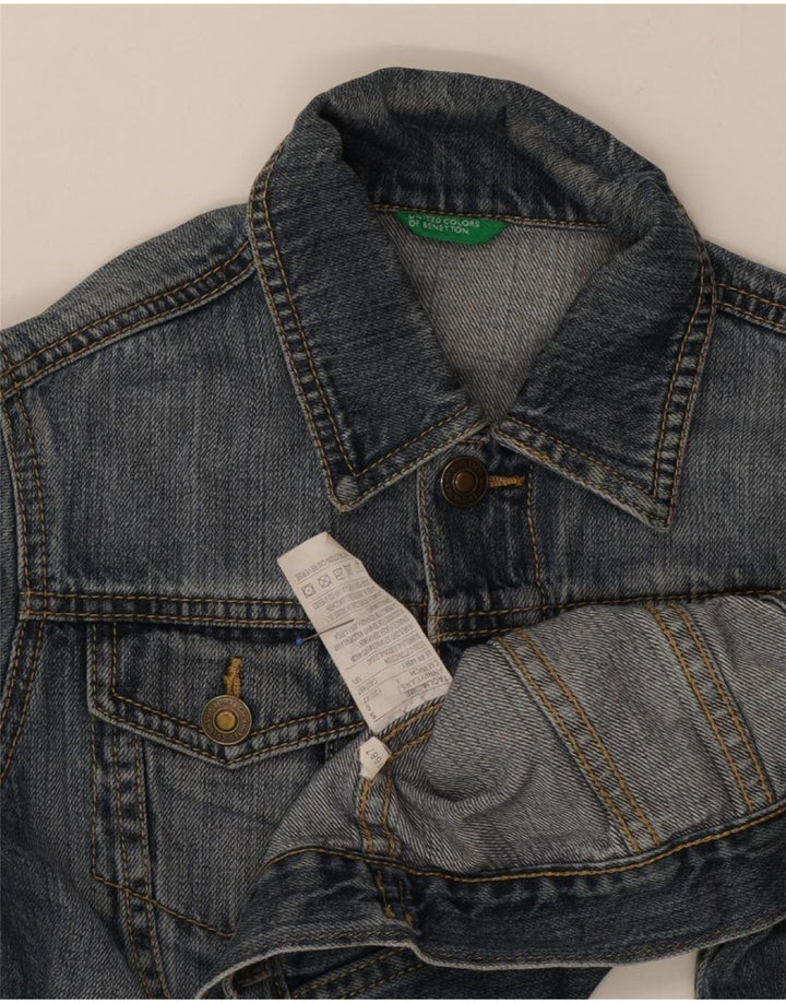 BENETTON Boys Denim Jacket 5-6 Years Small Blue Cotton Vintage Benetton and Second-Hand Benetton from Messina Hembry 