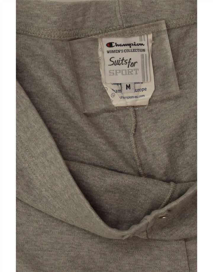 Champion Womens Tracksuit Trousers UK 12 Medium  Grey Cotton