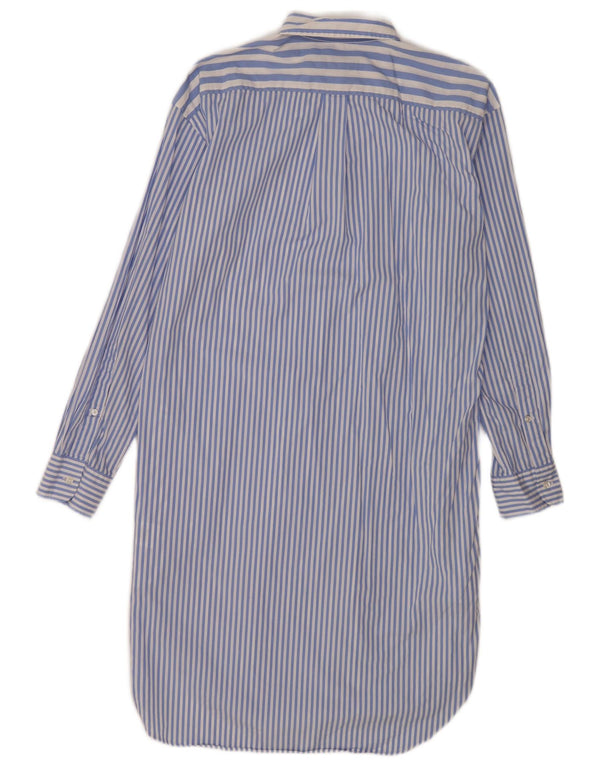 Polo Ralph Lauren Womens Shirt Dress US 8 Medium Blue Striped Cotton