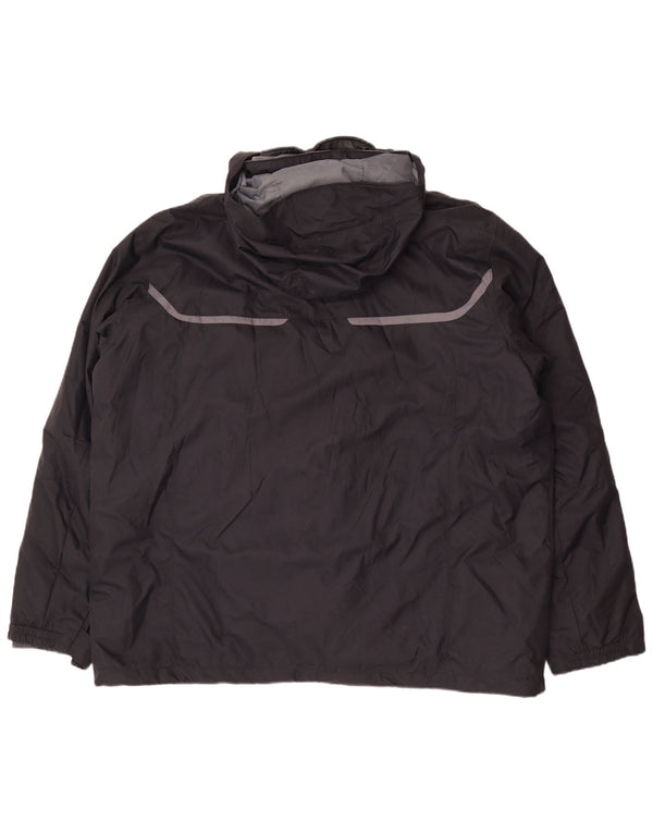 Columbia Herre Omni-Tech Hooded Windbreaker Jacket UK 44 2XL Sort Nylon