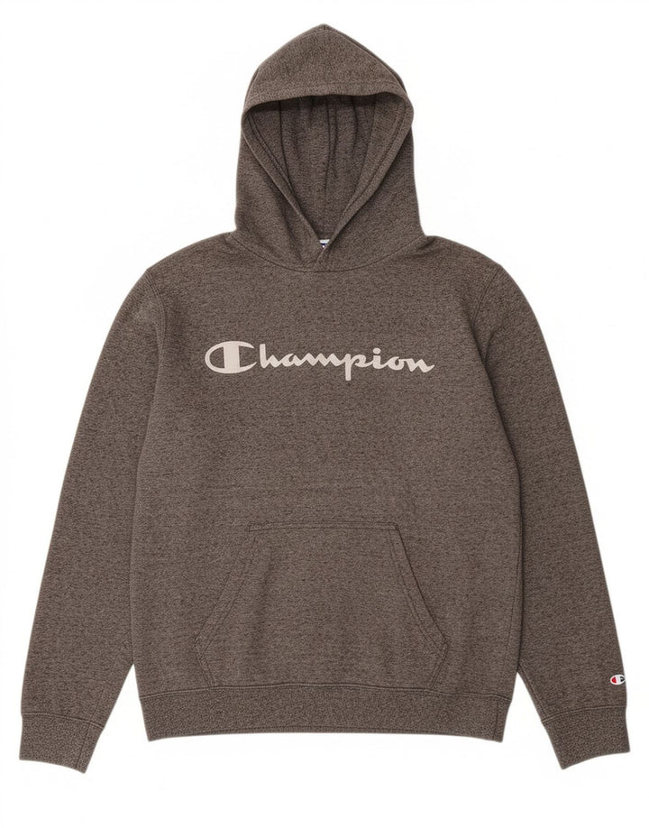 CHAMPION Mens Graphic Hoodie Jumper Medium Grey