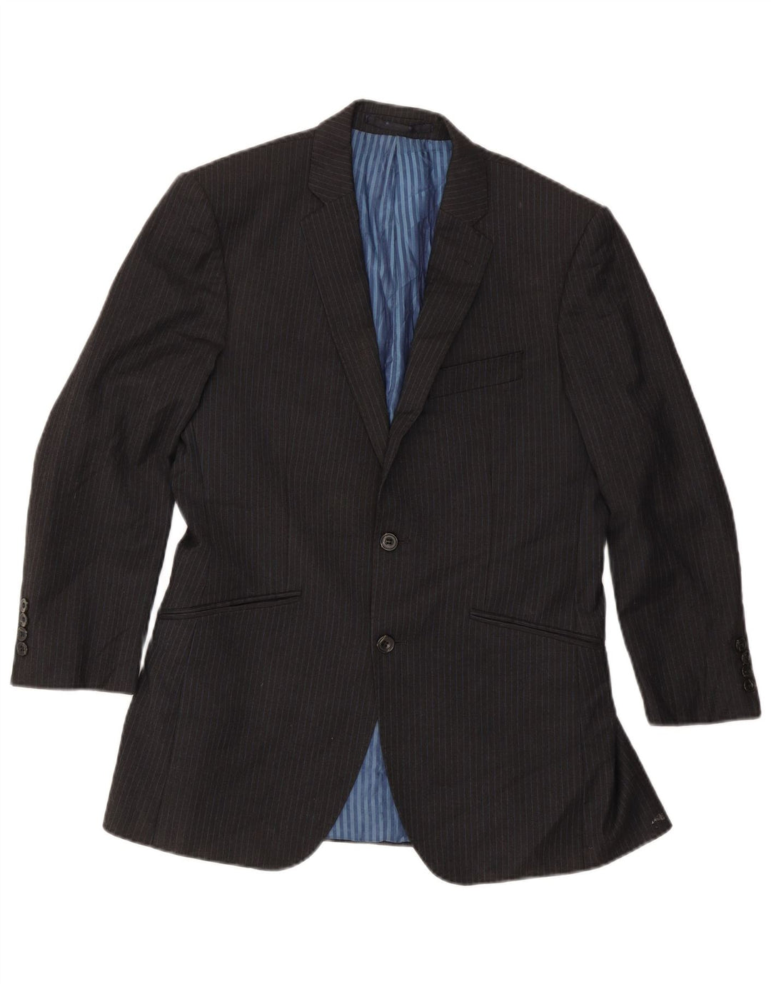 Giacca blazer a 2 bottoni da uomo Marks & Spencer UK 38 gessato grigio medio