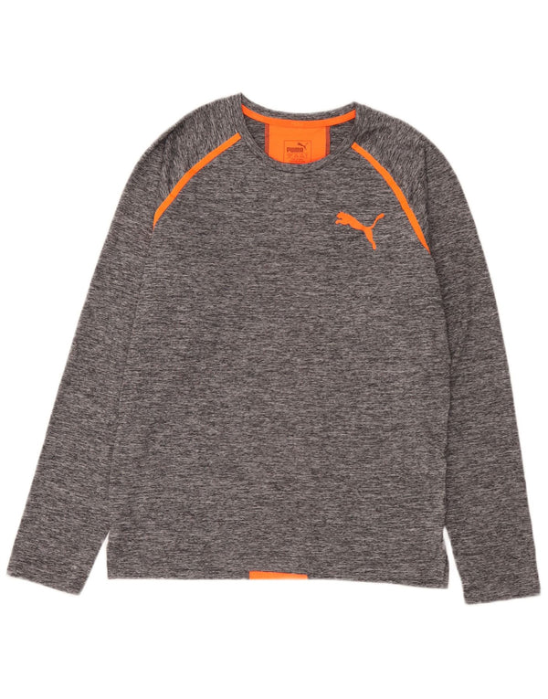 Top pentru bărbați Puma cu mânecă lungă, gri mic, color block