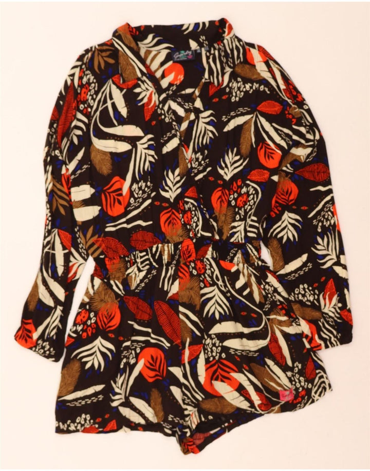 SUPERDRY Womens Playsuit UK 14 Large  Multicoloured Floral Viscose Vintage Superdry and Second-Hand Superdry from Messina Hembry 