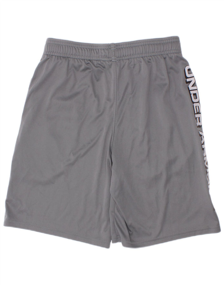 Under Armour Short de Sport Graphique Garçon 9-10 ans Gris Moyen Polyester