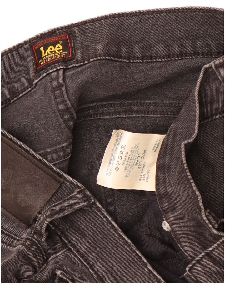 Lee Mens Luke Slim Jeans W32 L30 Grey Cotton