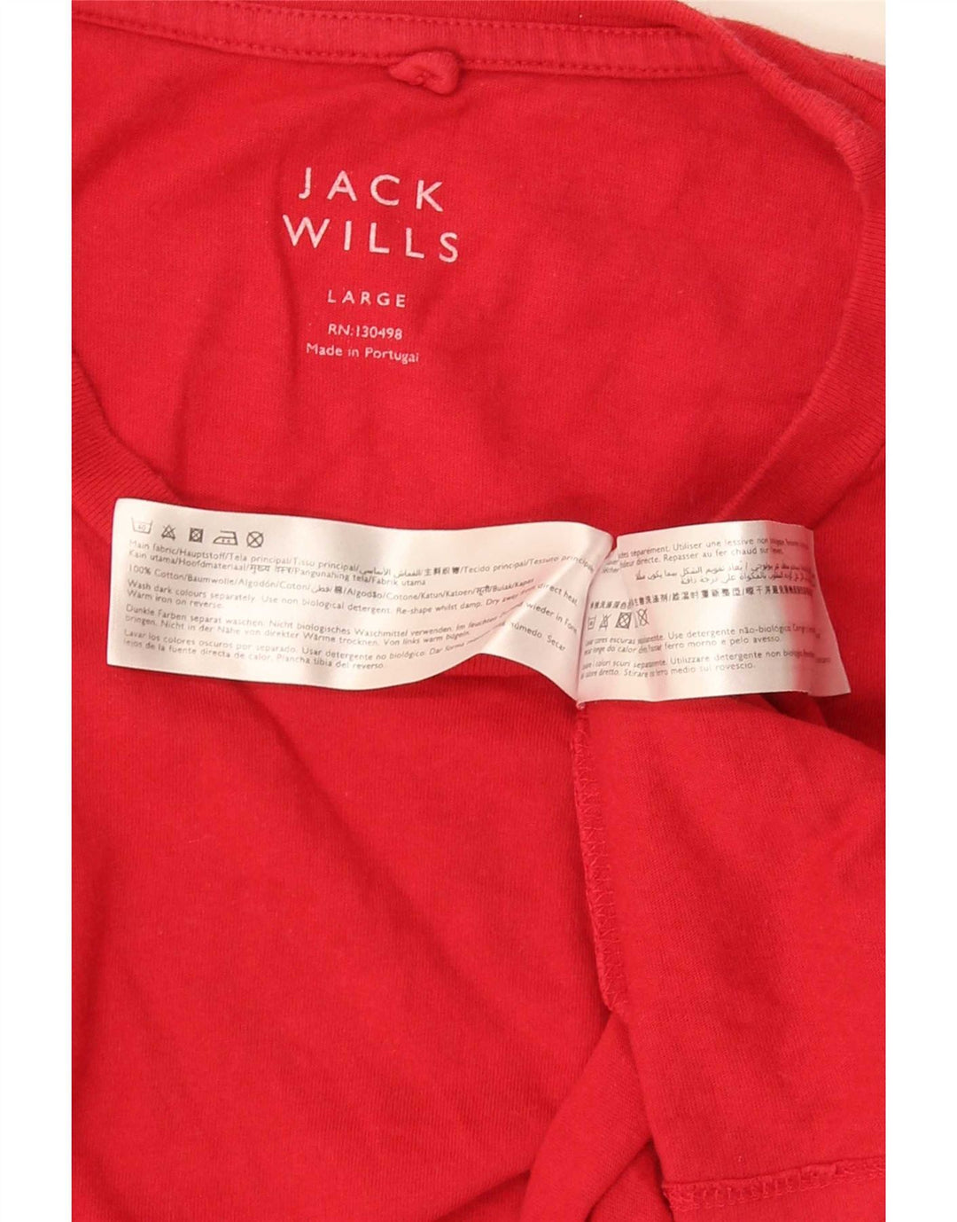 Jack Wills Mens T-Shirt Top Large Red Cotton