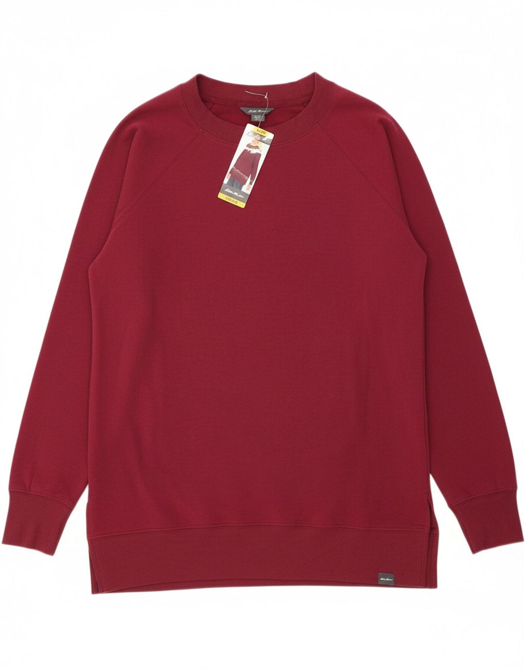 EDDIE BAUER Womens Sweatshirt Jumper UK 14 Medium Maroon Cotton Vintage Eddie Bauer and Second-Hand Eddie Bauer from Messina Hembry 