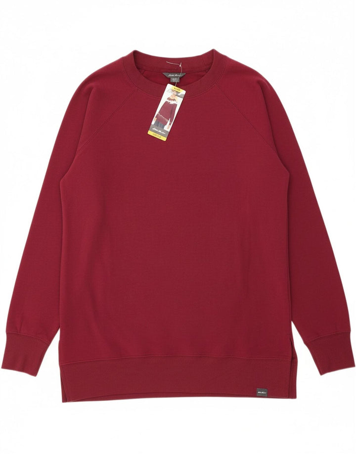 EDDIE BAUER Womens Sweatshirt Jumper UK 14 Medium Maroon Cotton Vintage Eddie Bauer and Second-Hand Eddie Bauer from Messina Hembry 