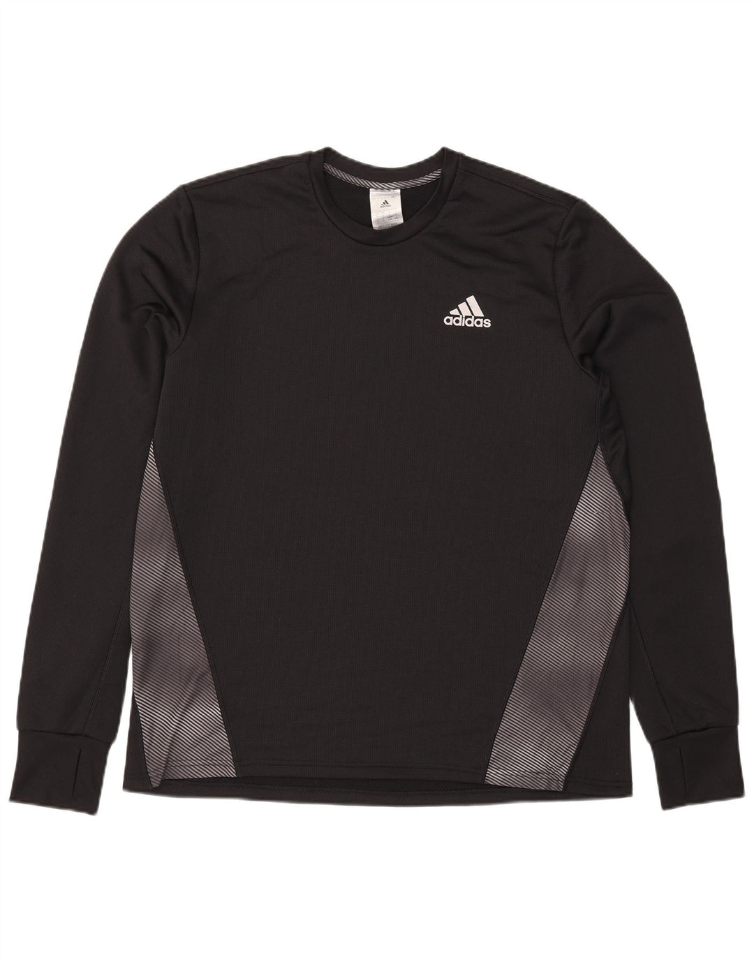 Adidas Mens Aeroready Top Long Sleeve Large Black Colourblock Polyester