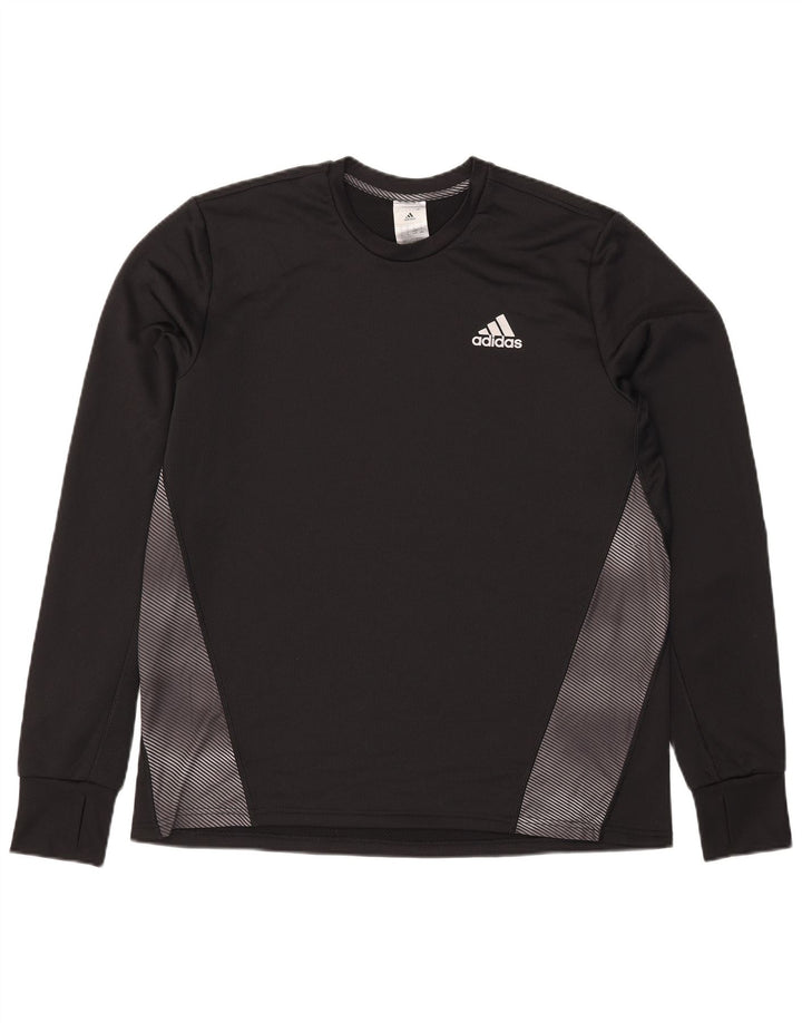 Adidas Mens Aeroready Top Long Sleeve Large Black Colourblock Polyester