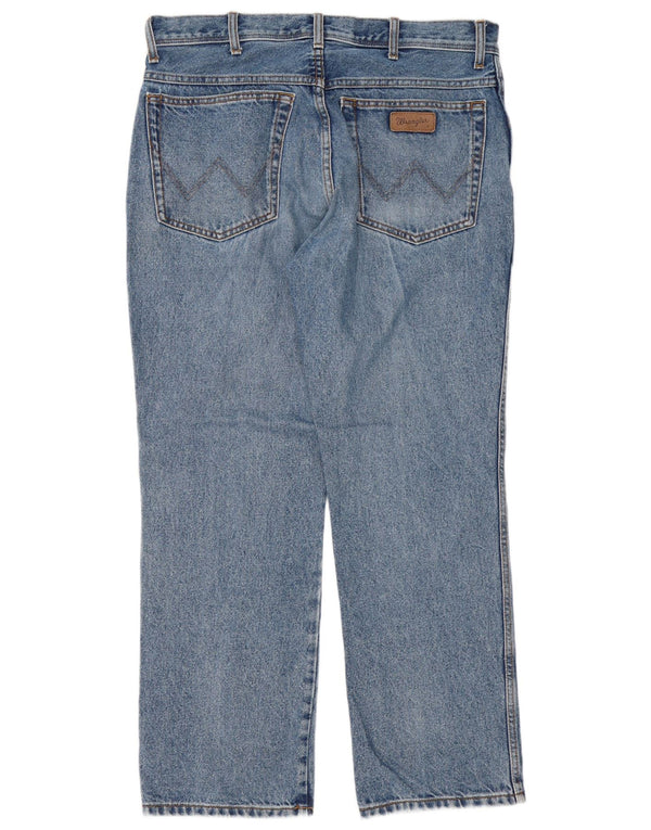 Wrangler Mens Normal Fit Straight Jeans W36 L30 kék pamut