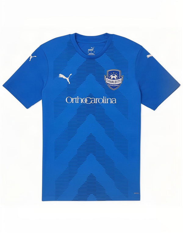 Puma Mens Charlotte Soccer Academy Graphic T-Shirt Top Medium Blue