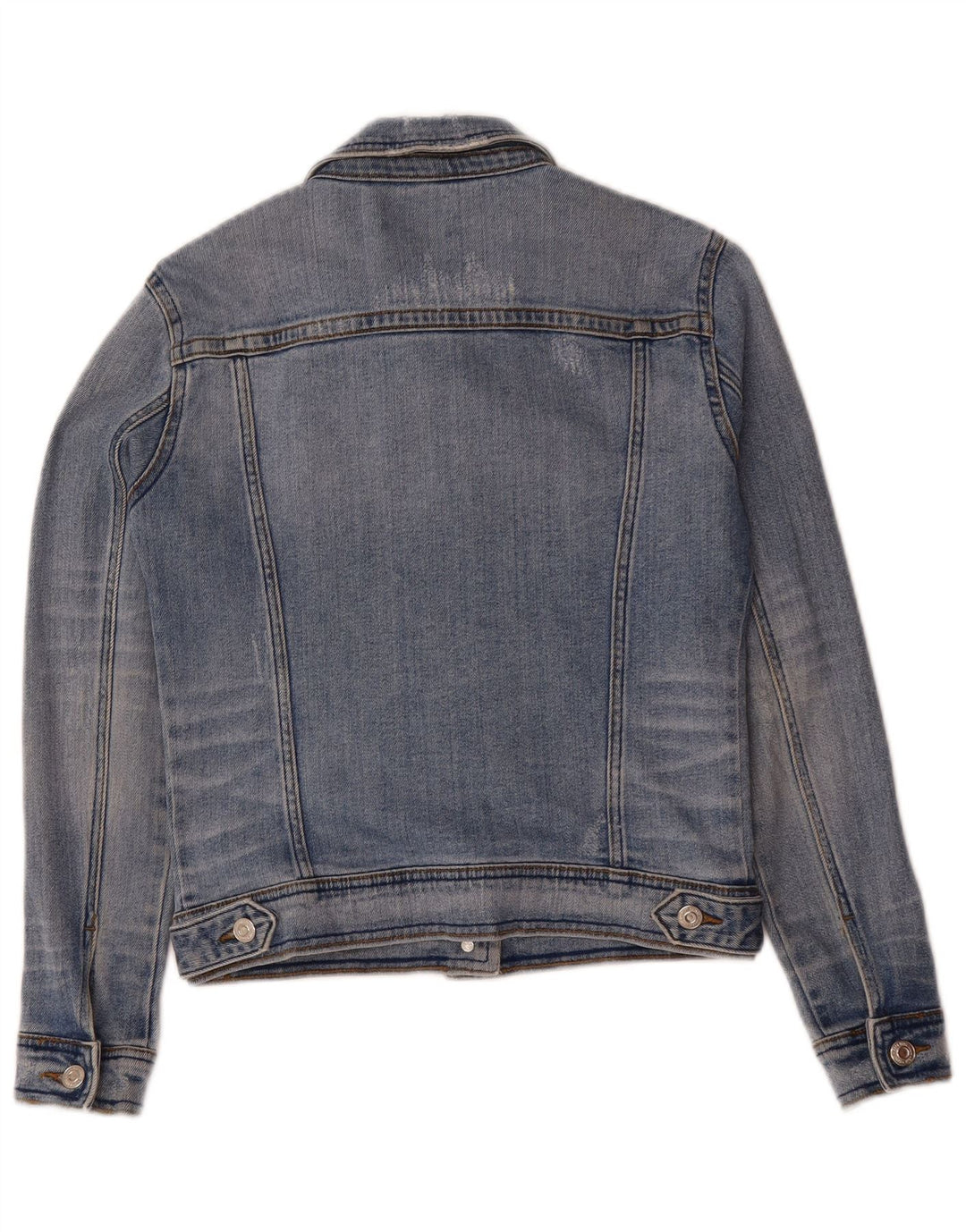 ZARA Womens Denim Jacket UK 10 Small Blue Cotton