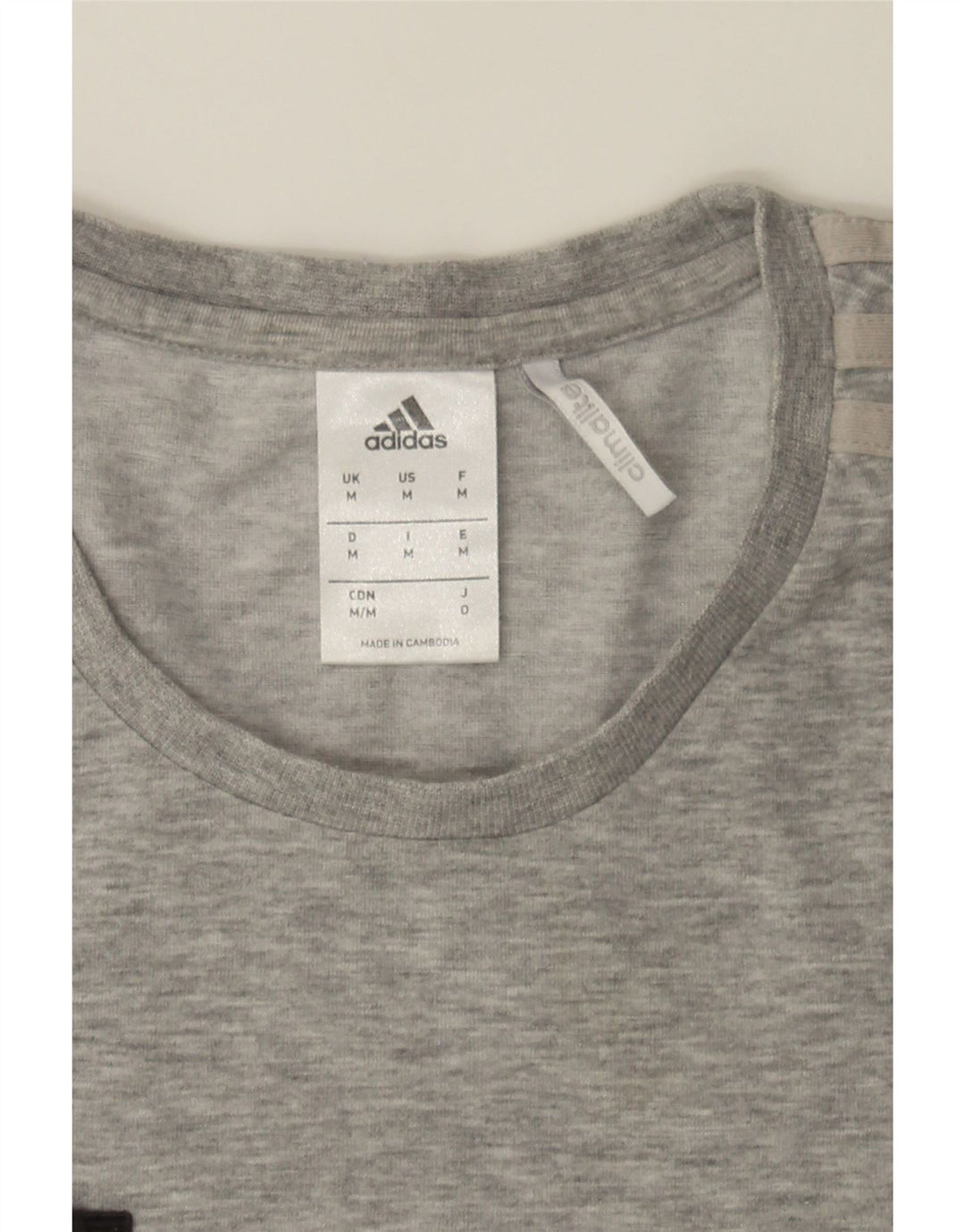 ADIDAS Mens Climalite Graphic T-Shirt Top Medium Grey Cotton Vintage Adidas and Second-Hand Adidas from Messina Hembry 
