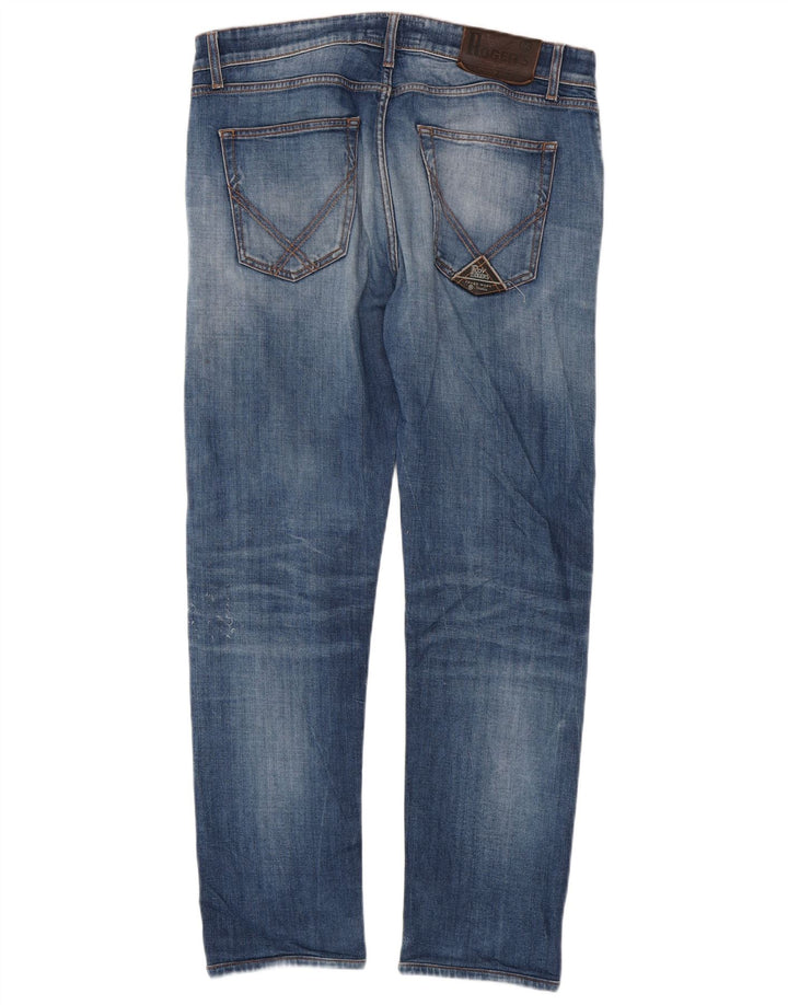 Roy Rogers Mens Slim Jeans W36 L30 Blue Cotton