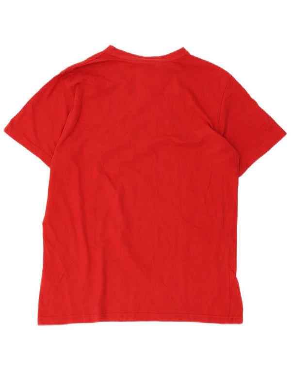 Fila Herre T-Shirt Top Medium Rød Bomuld