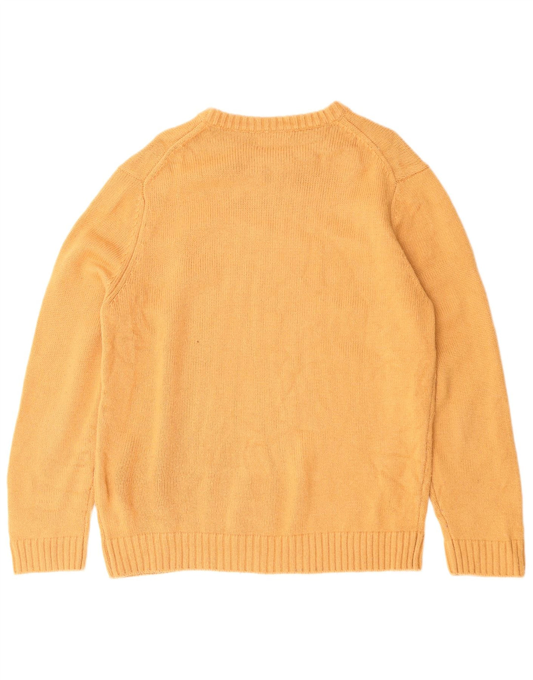 Zara Mens Crew Neck Jumper Sweater Medium Yellow