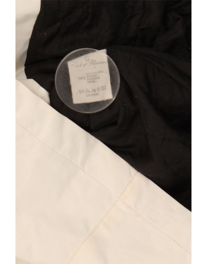 Conte of Florence Womens Utility Jacket IT 42 Medium White Nylon