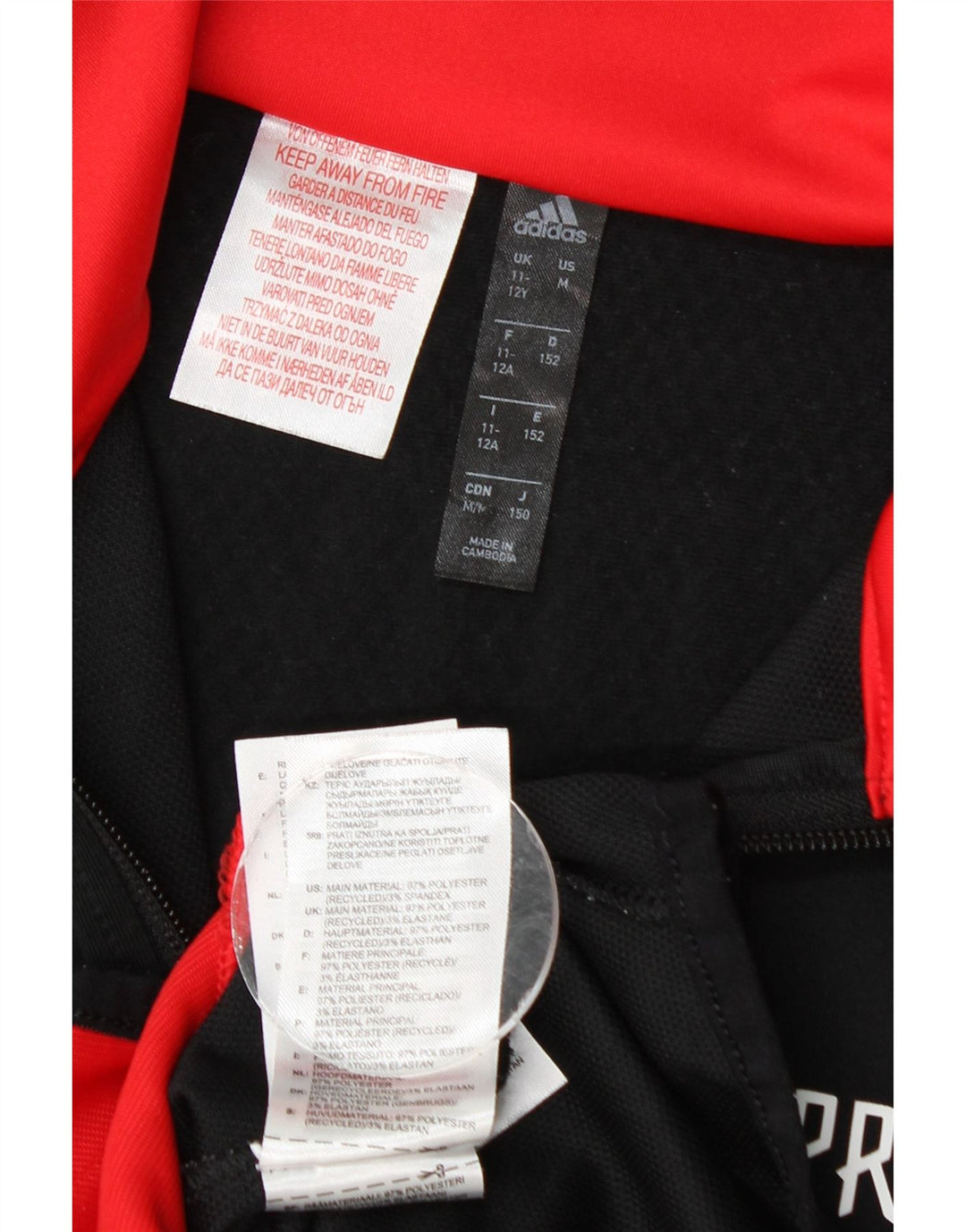 Adidas Boys Predator Graphic Tracksuit Top Jacket 11-12 Years Black