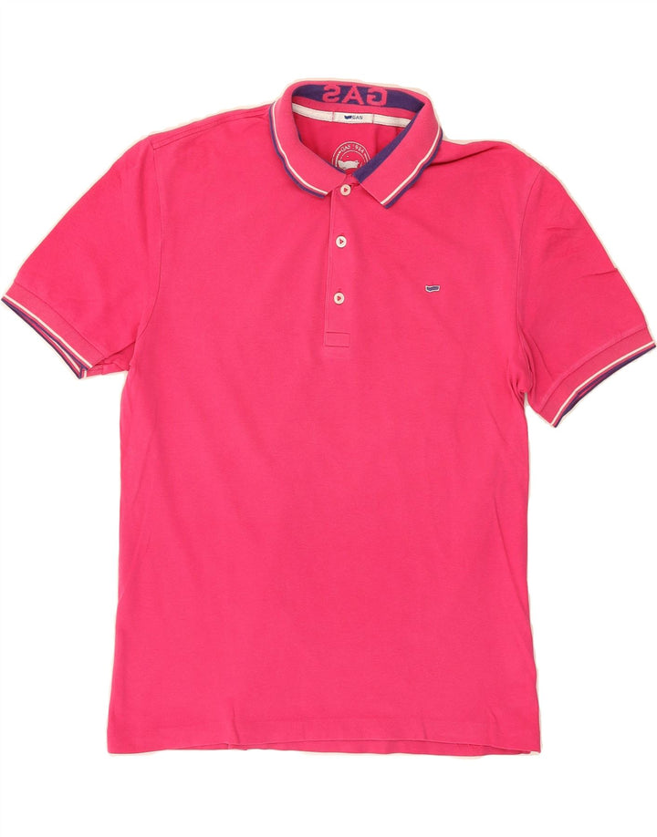 GAS Mens Polo Shirt Large Pink Vintage Gas and Second-Hand Gas from Messina Hembry 