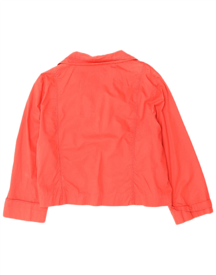 Monsoon Womens Bomber Jacket UK 14 Medium Red Cotton