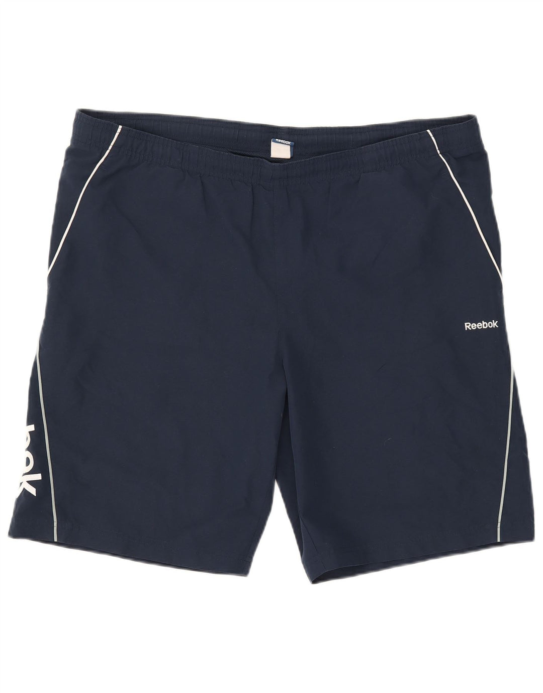 Reebok Mens Graphic Sport Shorts Large  Navy Blue Polyester