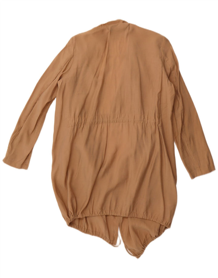 Zara Womens Overcoat UK 10 Small Beige Modal