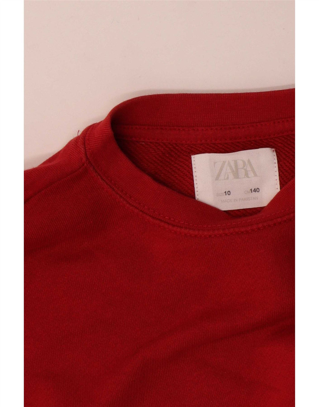 Zara Girls Sweatshirt Jumper 9-10 Years Red
