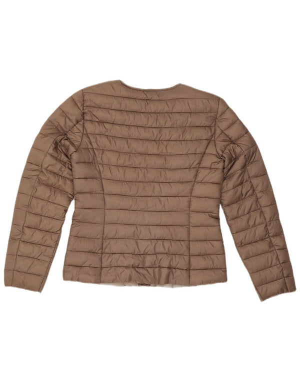 Esprit Damen Übergroße wattierte Jacke UK 6 XS Braun Polyester