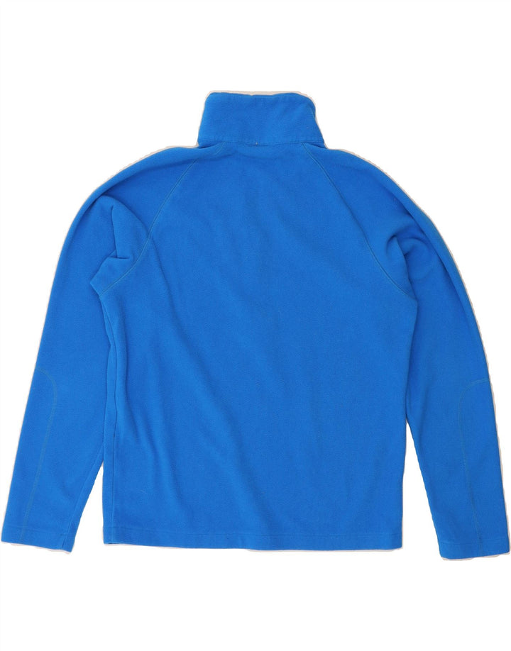 COLUMBIA Mens Zip Neck Fleece Jumper Small Blue Polyester Vintage Columbia and Second-Hand Columbia from Messina Hembry 