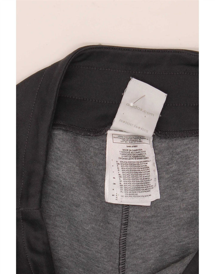 Adidas Womens Graphic Tracksuit Trousers UK 12 Medium Black Polyester