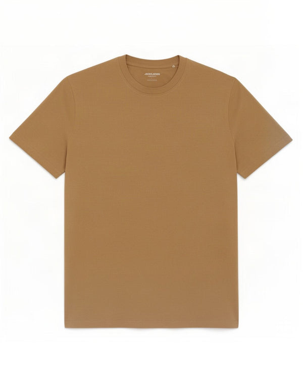Jack & Jones T-Shirt Homme Haut Large Marron Coton