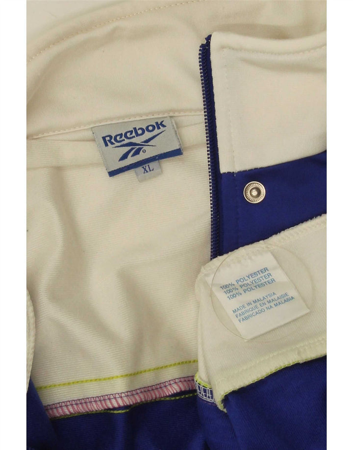 Reebok Herren Grafik-Trainingsanzug-Oberteil, Jacke, XL, Blau, Colourblock-Polyester