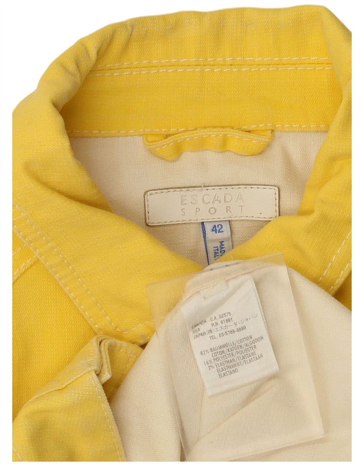Giubbotto Bomber Donna Escada IT 42 Medio Giallo Cotone Sportivo