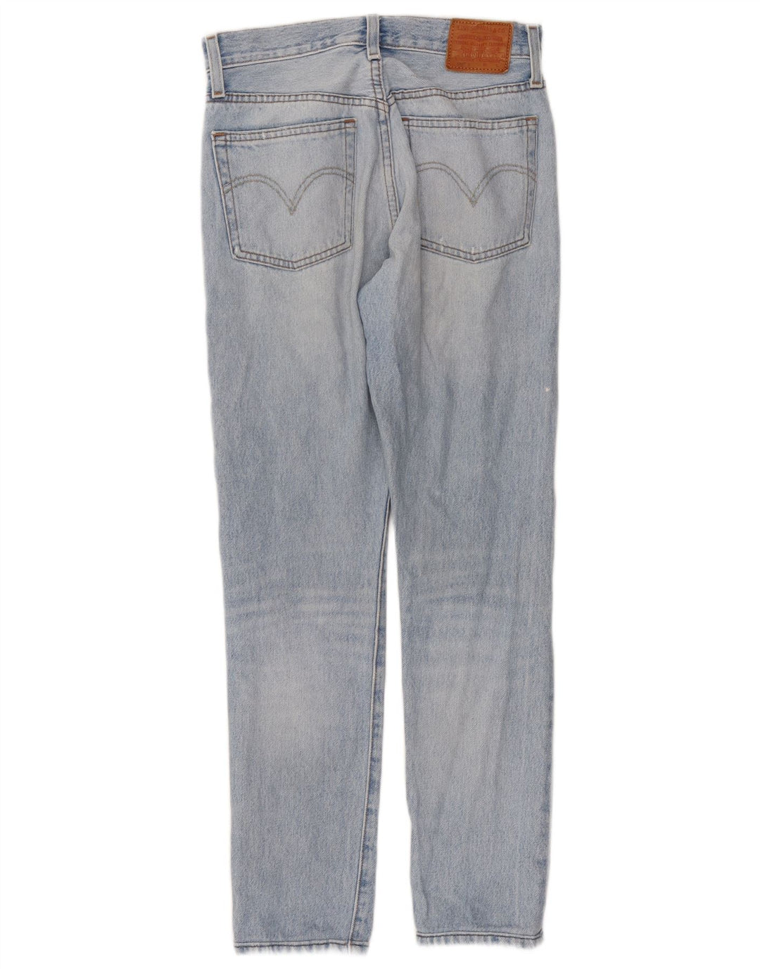 Levi's Womens 501 Straight Jeans W25 L30 Blue Cotton