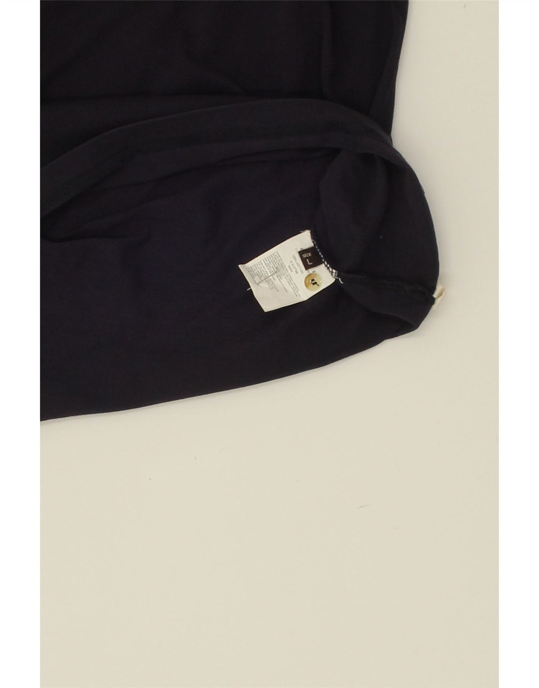 BELFE Mens Polo Shirt Large Navy Blue Cotton Vintage Belfe and Second-Hand Belfe from Messina Hembry 